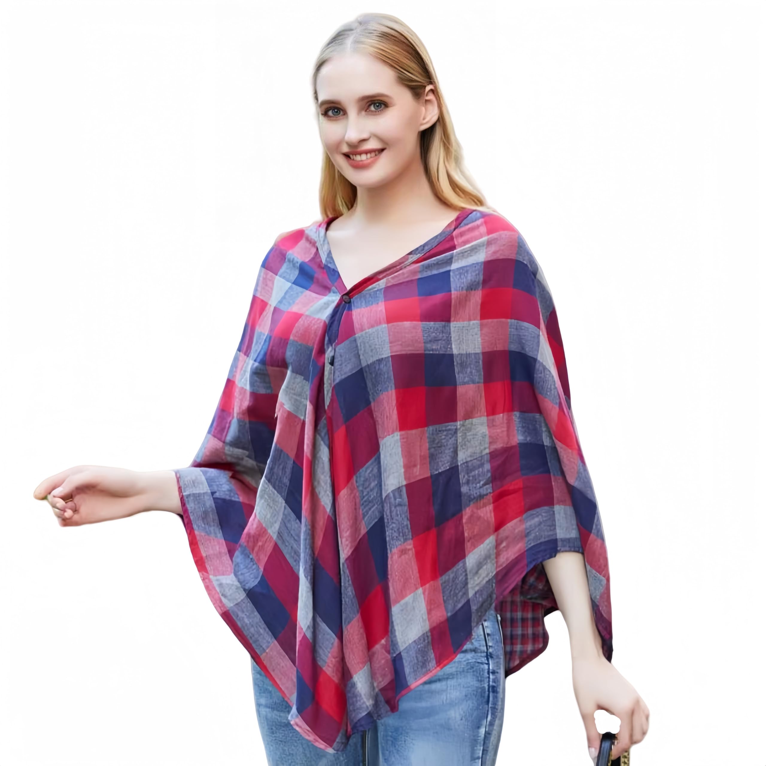 新品 大判スカーフ ブルー 花柄 360度カバー ポンチョ 授乳ケープ 新品 大判スカーフ ブルー 花柄 360度カバー ポンチョ 授乳